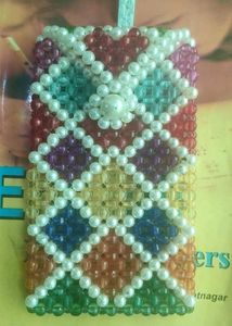Multicoloured pearls bag
