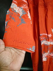 Beautiful Floral Print Branded  Kurta