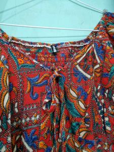 Boho printed crop top