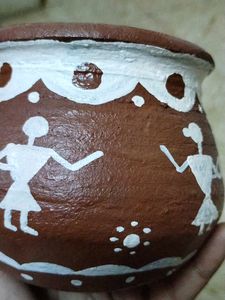 Werli Painted Small Eathern Pot