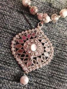 Silver White Necklace Set
