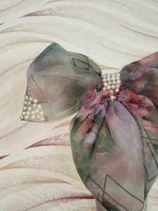 Floral Pearl Bow Handmade