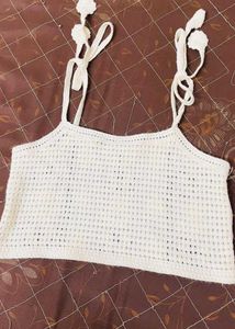 Off White Crochet Top