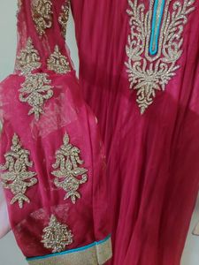 Pretty Red Chudidar