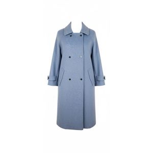 Elegant Blue Trench Coat