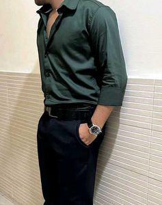 Green Long Sleeve Button Down