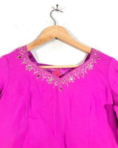 Pink Embroided Lehenga Choli Set (Women’s)