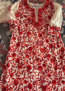 Red Embroidered Suit Set