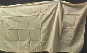 Cream/Pearl Tissue Mix XL kurta Pant Dupatta Set