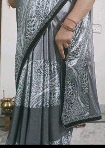 Silver Fancy Saree