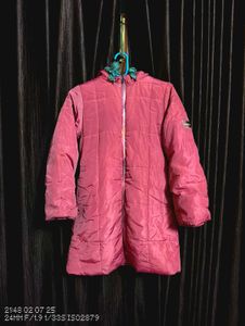CALVIN KLEIN GIRLS METALLIC PUFFER JACKET ZIPPER