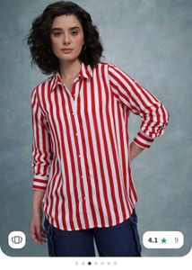 Red Stripe Shirt -Women