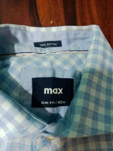 Light Blue Check Semi Formal Shirt