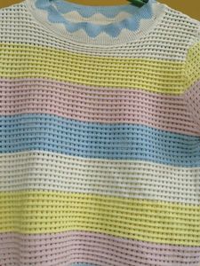 Striped Knit Crop Top