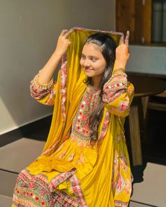 Yellow Printed Kurta Set