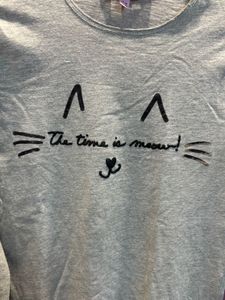 Cute Cat Graphic Long Sleeve Top