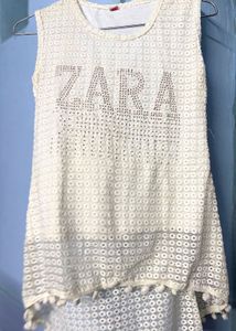 White Lace Top Like new casual wear