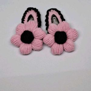 Pink Flower Hair Clips🎀