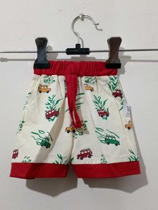 Cute Car Print Baby Shorts
