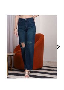 Shein high rise distressed stone wash jeans