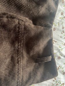 Aesthetic Brown Corduroy Mini Skirt