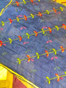 Blue Embroidered Dupatta