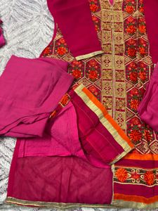 Pink Embroidered Kurta Set