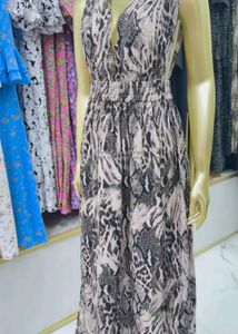 Snake Print Maxi Dress