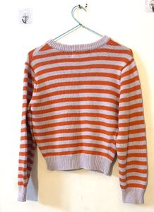 Striped V-Neck Sweater