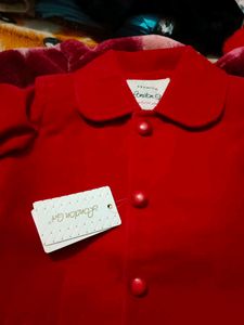 Red Velvet Baby Girl&#39;s Coat