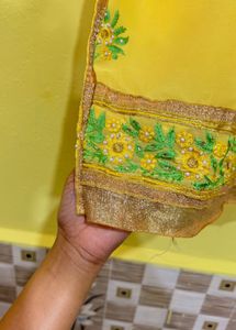 Yellow Embroidered Kurta Set