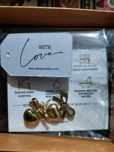 D&amp;Y Gold Heart &amp; Bow Earrings