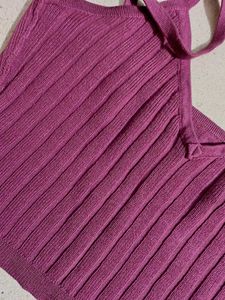 Trendy Black &amp; Purple Crop Top