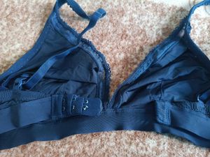 Navy Blue Silky Non Wired Lingerie Set🩵🩵