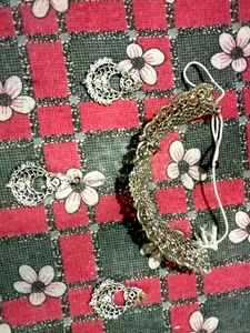 Sparkling Silver-Toned Jewelry Set