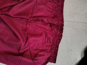Maroon Embroidered Kurta Set Beautiful New Size 38