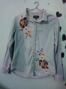 Denim Embroidery Shirt