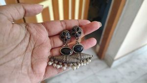 silver replica earring