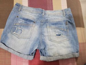 Distressed Denim Shorts