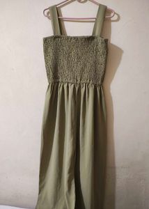 Olive Green Smocked Jumpsuit 💚