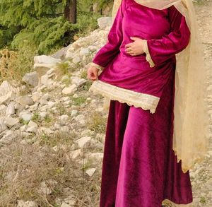 Velvet Sharara Set Without Dupatta