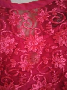 Pink Lace Bodice Occasion Dress
