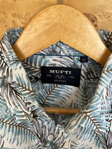 Mufti Men&#39;s Tropical Print Short Sleeve Shirt