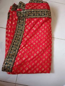 Red &amp; Green Saree