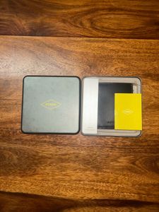Fossil Black Leather Wallet With Separate Coin Zip