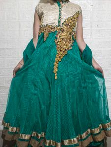 Elegant Ethnic Gown with Dupatta