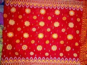 Women's red cotton brand new saree