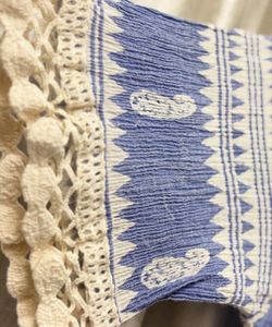 Boho Blue Print Top