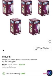 Philips LED Bulbs (Pack of 4)