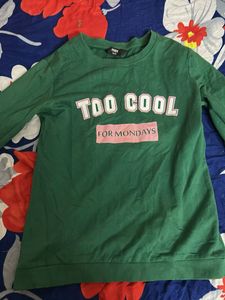 Green "Too Cool" Long Sleeve Top